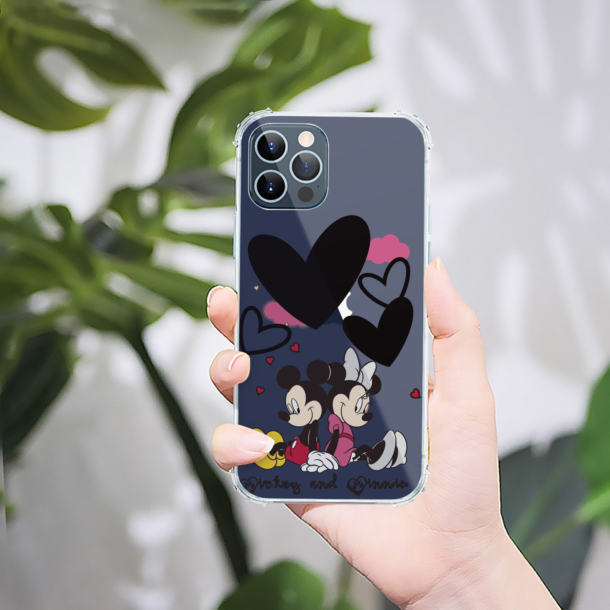 （画像用） ミッキーマウス Mickey Mouse 【iPhone 12シリーズ対応】透明スマホケース（クリアソフトケース）